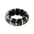 Acrylic smudged bracelet wholesale fashion cross-border stylish exaggerated multi-color accessories high-end wide elastic bracelet