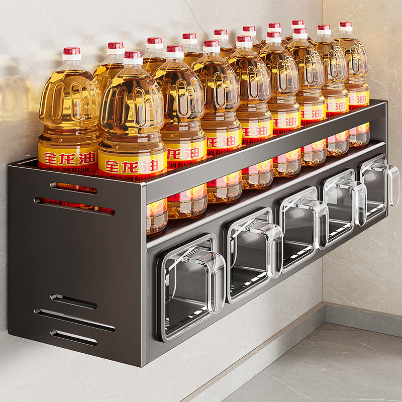 Kitchen seasoning rack Wall-mounted seasoning seasoning storage box Wall-mounted seasoning rack Seasoning rack