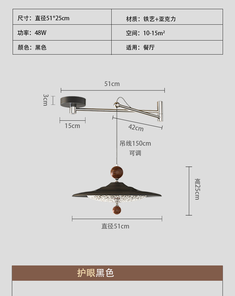 French antique restaurant chandelier retro walnut color dining table bar light creative personality art bedroom lighting