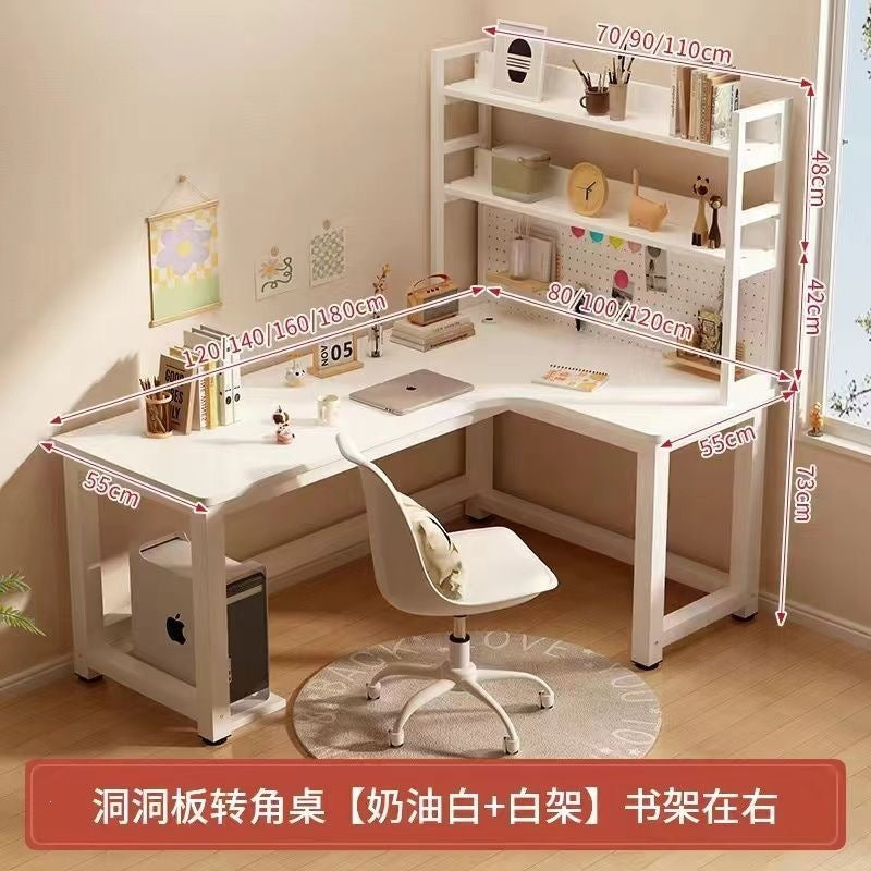 Corner gaming desk double computer desk desktop home desk bookshelf combination bedroom office desk writing desk gaming