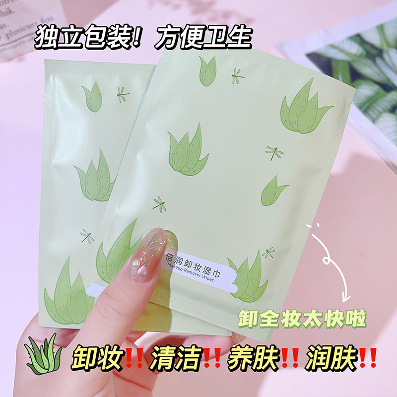 Snow belle double moisturizing makeup remover wipes one-piece independent packaging a must-have for lazy people on business trips 20 pieces in a box in stock wholesale