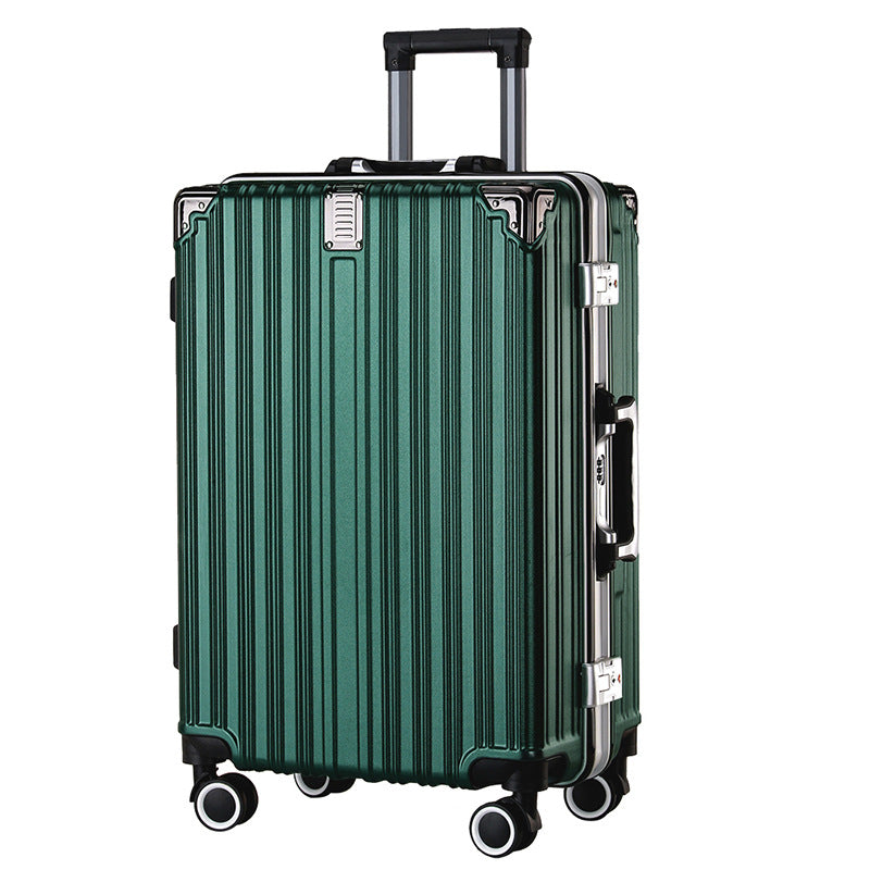 Rod aluminum frame trolley case charging kangaroo suitcase female password universal wheel 24 scratch-proof fashion business travel case