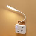 Remote control plug-in night light - bedside lamp for bedroom, sleep, baby feeding, postpartum care, eye protection, home use, socket-type table lamp