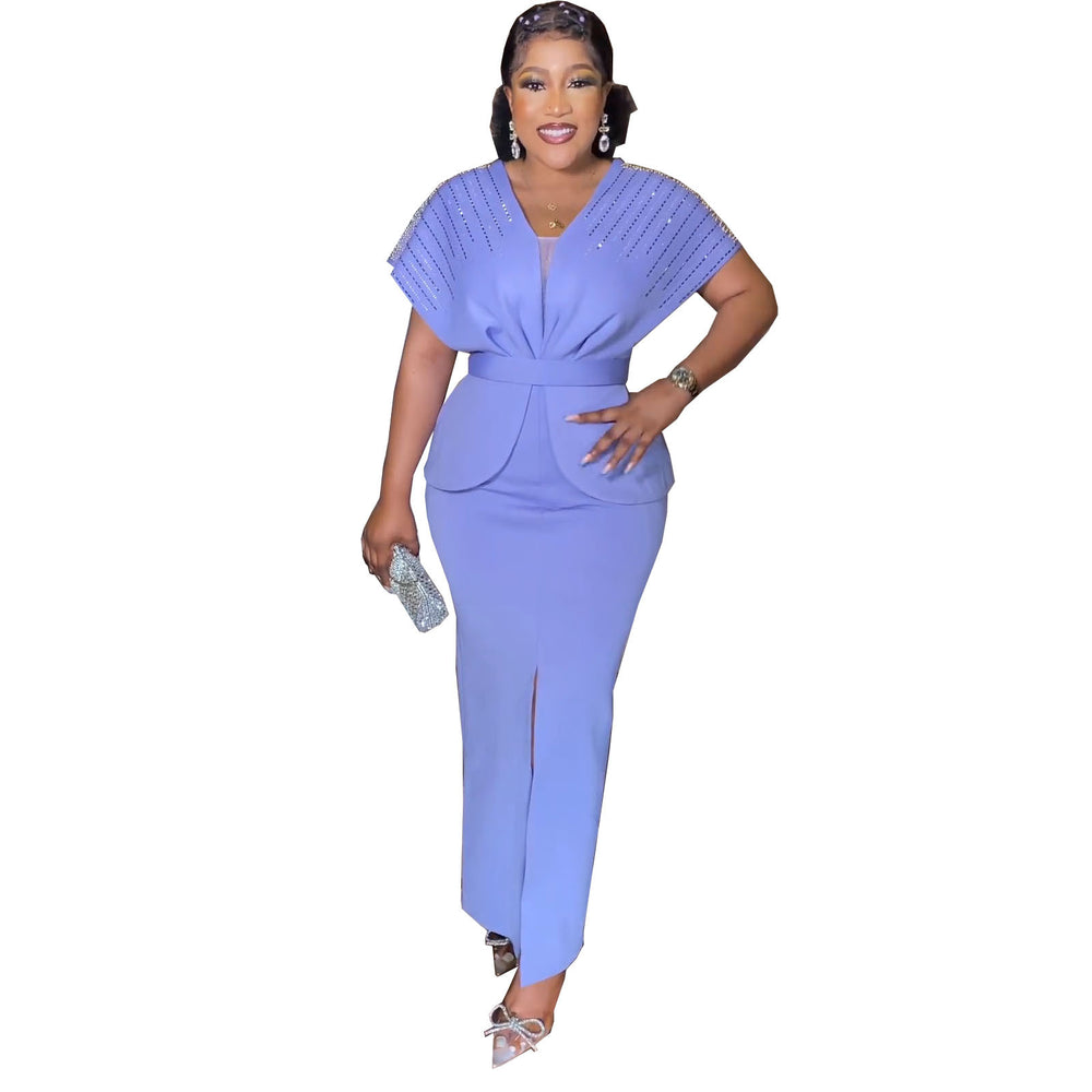 supply  fashion non-elegantwork clothingpure color mid-waistdress special price