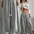 trendy brand women's casual pants -  autumn loose wide-leg flowy versatile trousers