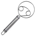 304 stainless steel double coil manual danish dough beater and dough mixer salad mixing tool