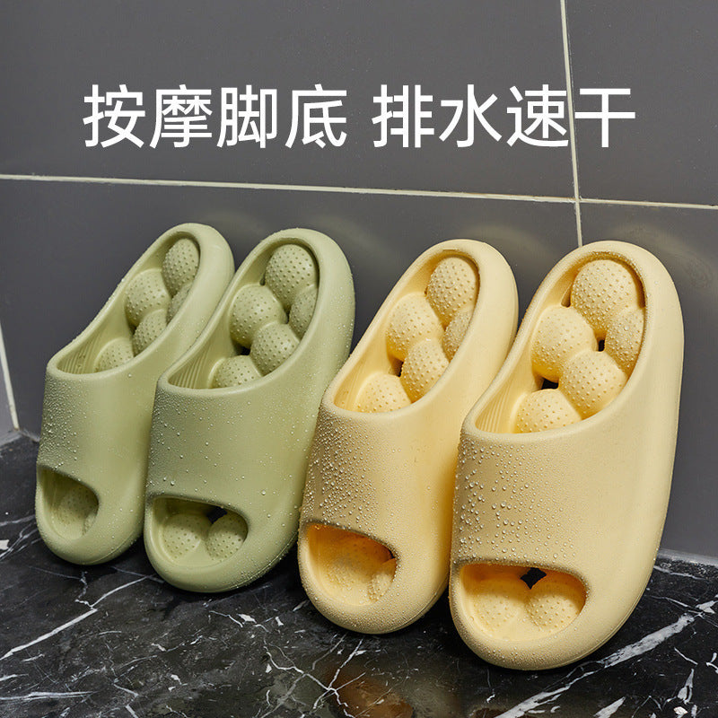 New "cloud-like" massage slippers for women - summer indoor home, couple's bathroom, anti-slip, leak-proof, soft sole sandals