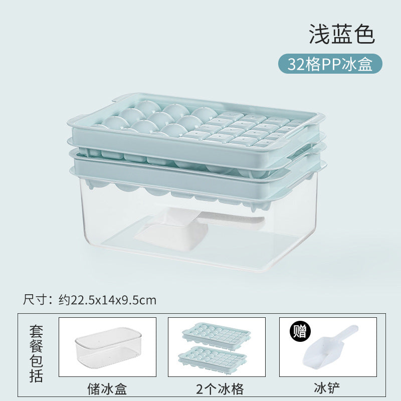 New creative food-grade ice box, household ice grid mold with lid, dormitory ice Hockey ice box wholesale