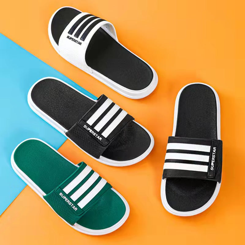 Factory direct sales of new slippers for men summeroutwear non-slip home slippers with a sense of shit, wholesale sandals