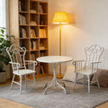 Balcony & patio european minimalist iron coffee table and chair set - stylish, durable, and perfect for afternoon tea