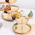 Display stand, light luxury fruit plate, dry snacks, cake, cross-border snacks, table setting, wedding stainless steel tray, three-layer display