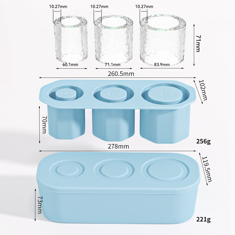 Cross-border Stanley ice grid Stanley water cup special silicone ice grid ice cube mold with box easy demoulding
