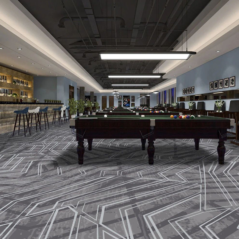 Custom billiard hall carpet - full coverage, printed design, large area, hotel & commercial billiard room nylon fire-retardant b1 carpet