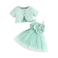 summer toddler sundress + solid color cardigan fashionable sweetheart baby 2-piece set - european & american cross-border direct from manufacturer