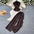 Light mature style vest high waist casualloose pants two-piece set women's summerclassy sense silmslimming look skirt suit