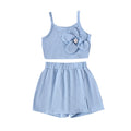 Children's clothing  cross-border fashionsummergirlnew arrival flower camisole + short skirt