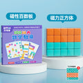 Magnetic number board - addition & subtraction learning tool - math enlightenment for first grade - counting to 100 - montessori educational toy for preschool