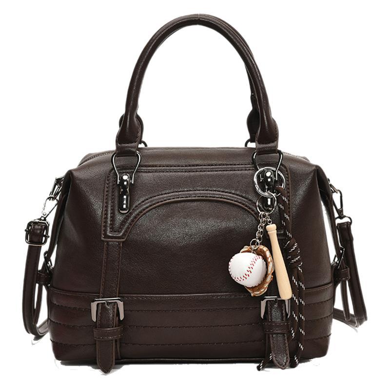 Factory direct sales 2025 European and American fashion women's bags oil wax leather shoulder messenger bags handbags Boston women's bags