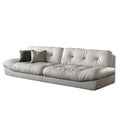 Italian minimalist living room genuine leather sofa designer straight row small apartment cream style lazy cloud sofa