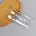 Beauty brush makeup brush transparent rod facial mask brush gold aluminum sleeve brown yellow hair brush tea pen individually packaged pot pen