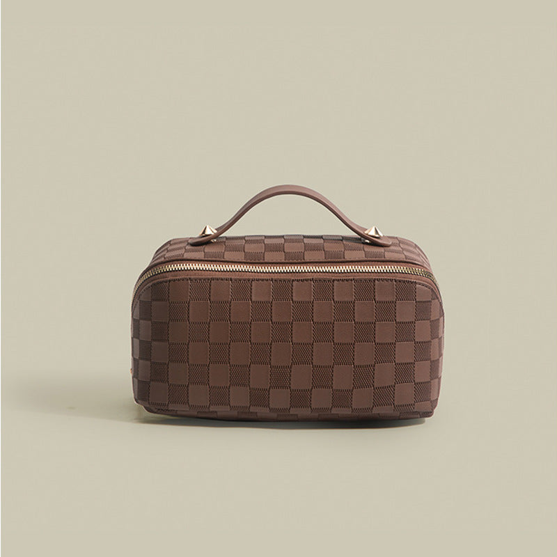 Premium cosmetic bag inside and outside PU waterproof cosmetics partition storage bag simple Internet celebrity travel portable toilet bag