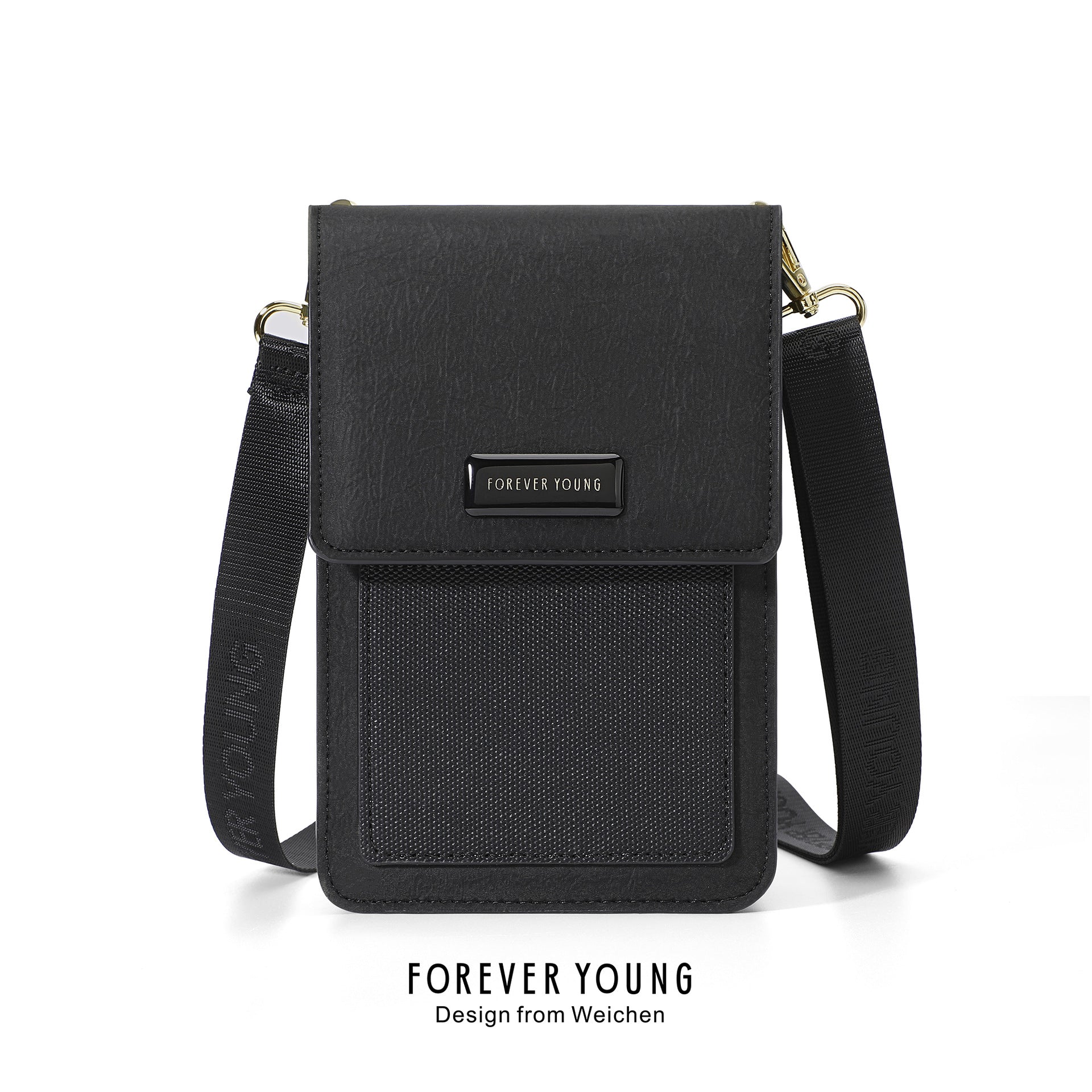 Forever young vertical mobile phone bag female Korean version printed shoulder messenger bag bag large capacity