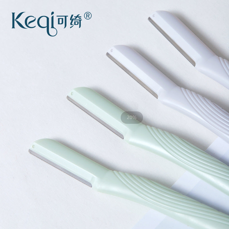 Keqi single blade eyebrow trimmer eyebrow trimmer with security guard net women's razor eyebrow shape with eyebrow comb bevel