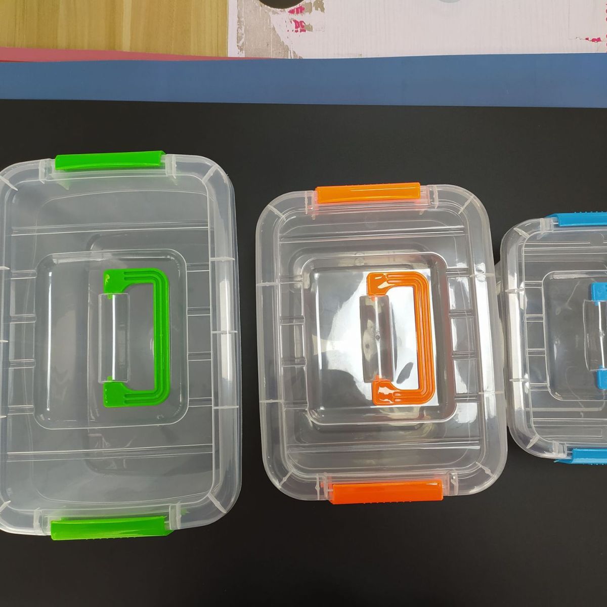 Factory direct sales storage box Plastic transparent storage box Storage box Toys baby products sorting storage box