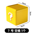 my magnetic world gold question mark tnt storage box snack toy building blocks boy gift storage bucket
