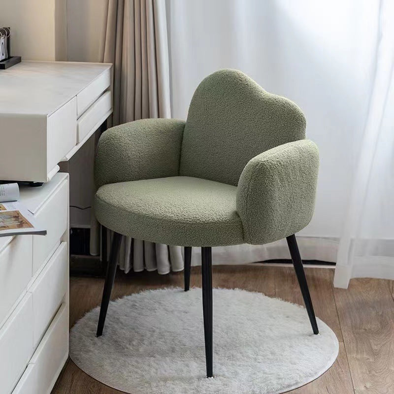 Customized bedroom makeup chair for home girls cloud chair wholesale plaid manicure back chair casual office chair