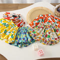 Girls' skirts & shorts: pure cotton summer outerwear - floral hot pants, lightweight & versatile, tulip skort, new skort styles
