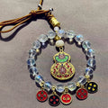 Lingyin same style five-way god of wealth car pendant colorful crystal safe abacus lock lucky bag high-end car decoration chinese style