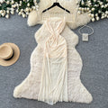 Accessible luxury red suspender mesh breathable dress female k-style sleeveless waist slimming look long skirt classy sense of commuting