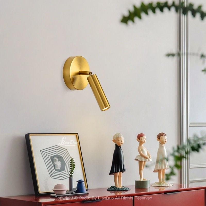 Wall lamp bedside lamp spotlight simple modern living room background wall minimalist bedroom rotating reading creative hotel