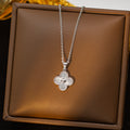 X-01-15 [titanium steel chain copper inlaid zirconium pendant]
