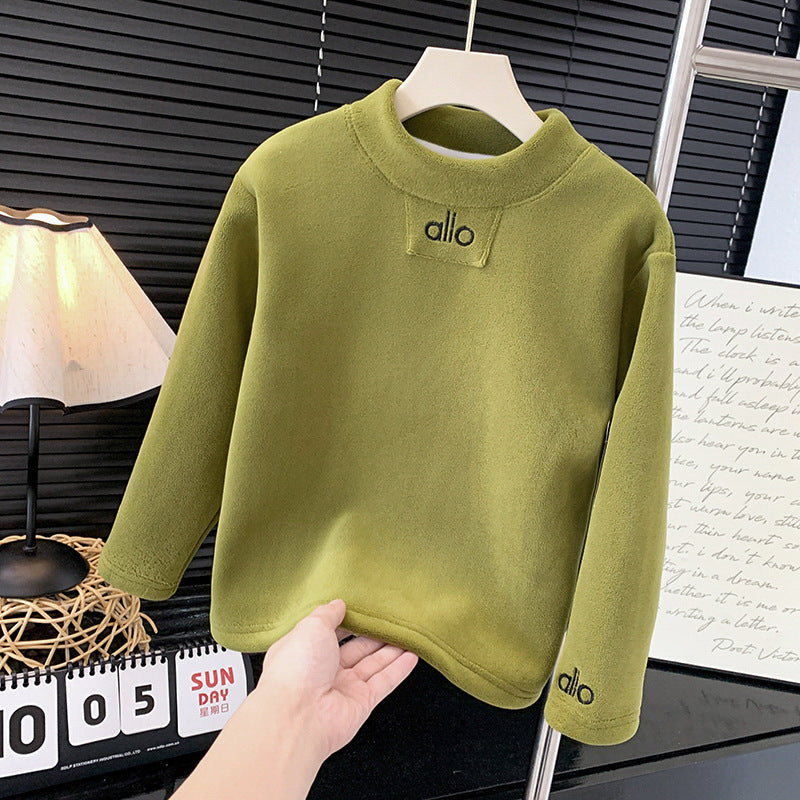 Long sleeveskidsgirlslooseletter bottom sweatshirt stylespring & fallprintingnew arrivalthickened baby boystops