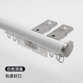 Aluminum alloy curtain rod roman rod track side-mounted single pole double pole thickened top-mounted scandinaviancasual black small bay window