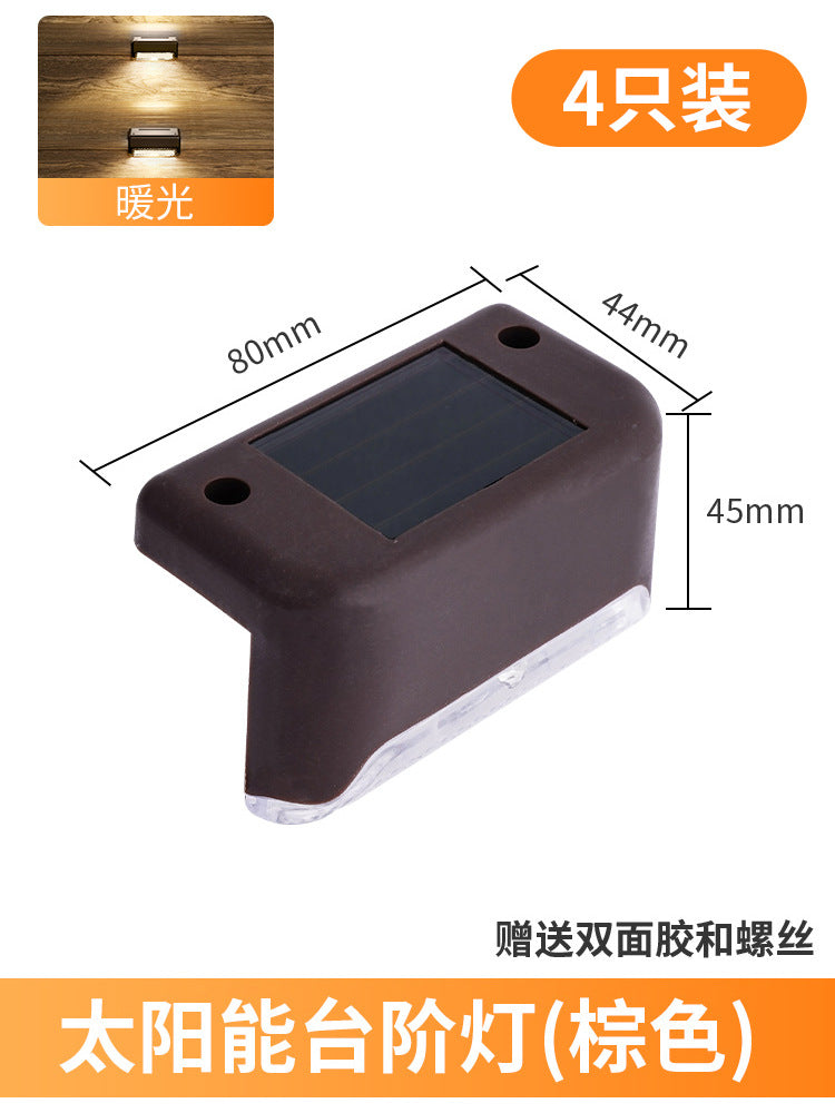 Solar powered outdoor lights - perfect for patio, garden, fence, and railing decoration. waterproof design for home use, ideal for stairs, steps, and walkways
