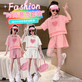 Girls' summer activewear set : trendy & stylish shorts & top set for kids & teens - perfect for summer casual wear