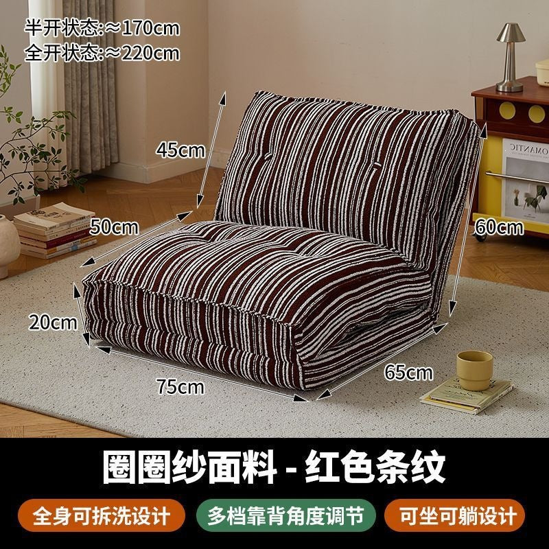 Lazy sofa can lie down and sleep in the living room balcony foldable tatami sofa bed for long sitting without fatigue single small sofa