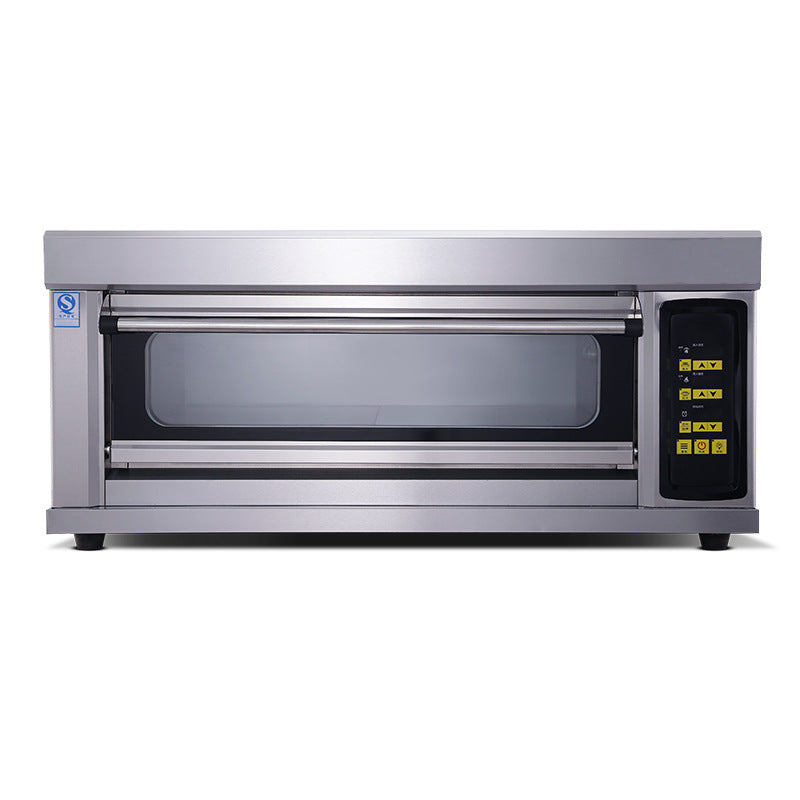 Oven commercial computer version electric heating gas one layer two plate oven flat oven luxury baking pizza large capacity
