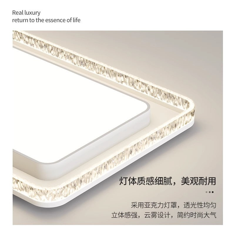 2025 new light luxury atmospheric living room light full spectrum eye protection crystal ceiling light Zhongshan lighting whole house package