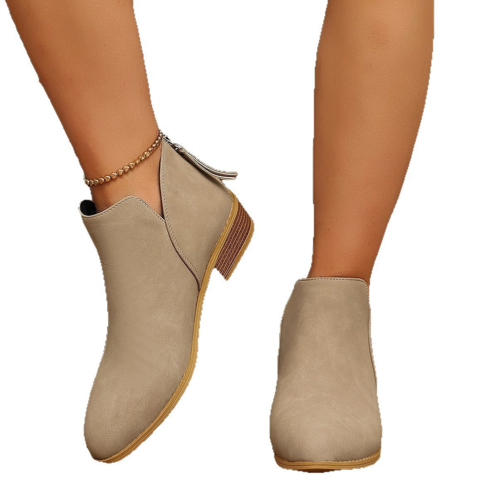 summer new arrival: plus size women's casual comfortable fashionable side-zip flats for wholesale