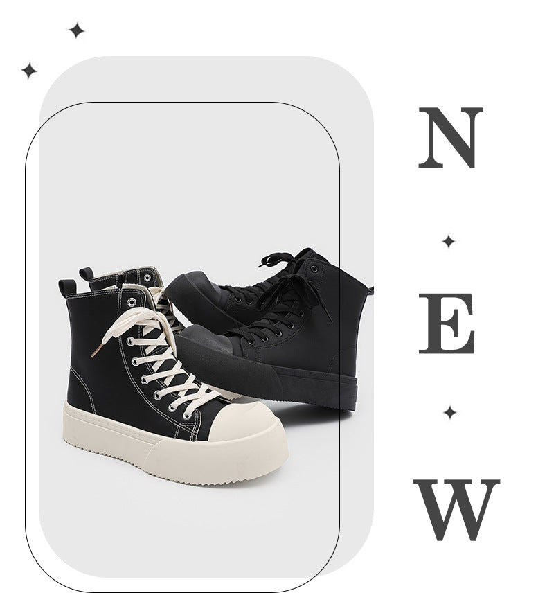 High-top shoes for men springnormcore big toe milk bottom shoes high street thick sole derby shoes trendy men's work clothingcasual leather shoes