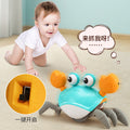 Rechargeable automatic induction charging electric escape crab with lights and music - realistic crawling toy for boys and girls - hot seller for street vendors
