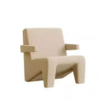 Accessible luxury cream style fabric single sofa chair living room balcony creative normcore lazy casual single chair designer style
