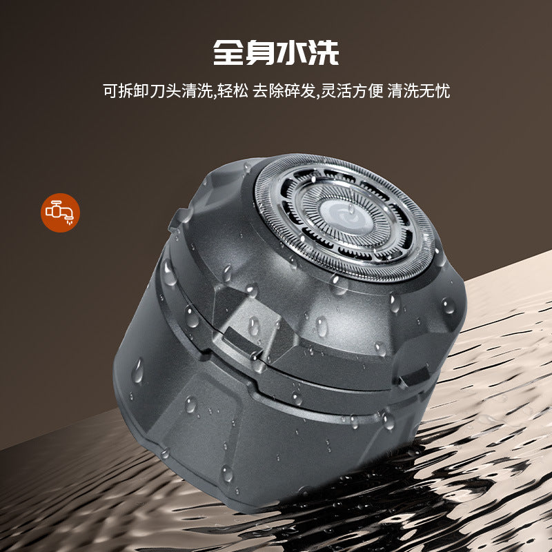 Magnetic floating head bald head handy gadget digital display fast charging full body washable bald head machine point electric shaving hairdressing device
