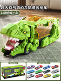 Green dinosaur swallowing car [12 alloy cars] gift box