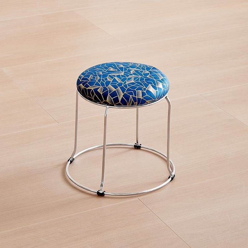 Soft stool, durable shoe changing stool, casual stool, for home bench, solid wood surface low stool, round stool, thickened steel stool