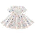 Girls' chic princess dress summer collection : new trendy lace dress for little girls, korean style mesh dress for children